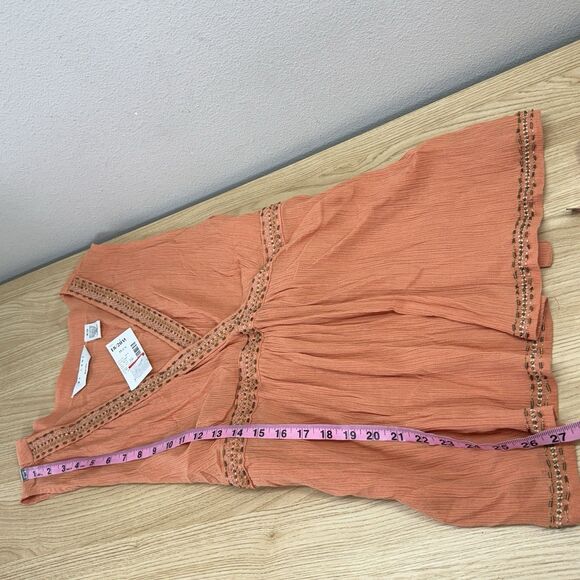 Gauze Babydoll Beaded Tank Top Plus Size 18/20 Beachy Coastal Boho Tropical Y2k - Picture 7 of 8